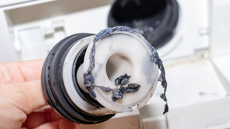 Filtro lavatrice sporco